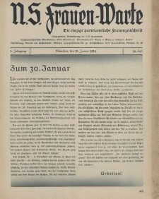 N.S. Frauen-Warte : Zeitschrift der N. S. Frauenschaft, 2.Jahrgang 1934, 15. Januar, H. 14
