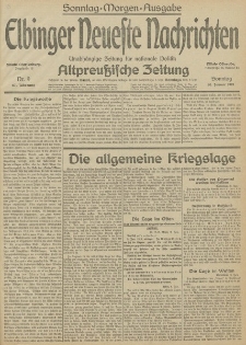 Elbinger Neueste Nachrichten, Nr. 9 Sonntag 10 Januar 1915 67. Jahrgang