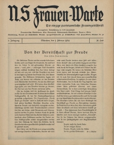 N.S. Frauen-Warte : Zeitschrift der N. S. Frauenschaft, 2.Jahrgang 1934, 1. Februar, H. 15