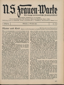 N.S. Frauen-Warte : Zeitschrift der N. S. Frauenschaft, 2.Jahrgang 1934, 1. Mai, H. 22