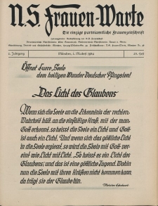 N.S. Frauen-Warte : Zeitschrift der N. S. Frauenschaft, 2.Jahrgang 1934, 2. Mai, H. 23