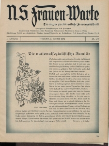 N.S. Frauen-Warte : Zeitschrift der N. S. Frauenschaft, 2.Jahrgang 1934, 2. Juni, H. 25