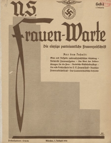 N.S. Frauen-Warte : Zeitschrift der N. S. Frauenschaft, 3.Jahrgang 1934, 1. Juli, H. 1