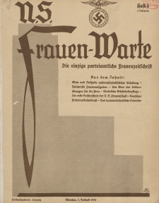 N.S. Frauen-Warte : Zeitschrift der N. S. Frauenschaft, 3.Jahrgang 1934, 1. Juli, H. 1