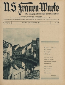 N.S. Frauen-Warte : Zeitschrift der N. S. Frauenschaft, 3.Jahrgang 1934, 1. September, H. 6