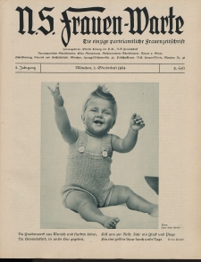 N.S. Frauen-Warte : Zeitschrift der N. S. Frauenschaft, 3.Jahrgang 1934, 2. Oktober, H. 9