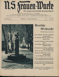N.S. Frauen-Warte : Zeitschrift der N. S. Frauenschaft, 3.Jahrgang 1934, 2. Dezember, H. 13