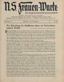 N.S. Frauen-Warte : Zeitschrift der N. S. Frauenschaft, 3.Jahrgang 1935, 1. Januar, H. 15