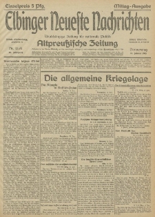 Elbinger Neueste Nachrichten, Nr. 13 Donnerstag 14 Januar 1915 67. Jahrgang