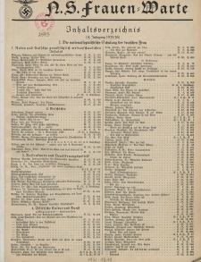 N.S. Frauen-Warte : Zeitschrift der N. S. Frauenschaft (Inhaltsverzeichnis -4. Jg. 1935/36)