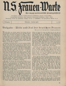 N.S. Frauen-Warte : Zeitschrift der N. S. Frauenschaft, 4.Jahrgang 1935, 2. Juli, H. 2