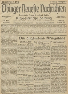 Elbinger Neueste Nachrichten, Nr. 12 Mittwoch 13 Januar 1915 67. Jahrgang