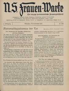 N.S. Frauen-Warte : Zeitschrift der N. S. Frauenschaft, 4.Jahrgang 1935, 2. November, H. 11
