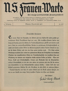 N.S. Frauen-Warte : Zeitschrift der N. S. Frauenschaft, 4.Jahrgang 1935, 2. Dezember, H. 14