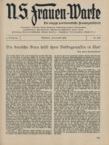 N.S. Frauen-Warte : Zeitschrift der N. S. Frauenschaft, 4.Jahrgang 1936, 1. Januar, H. 15