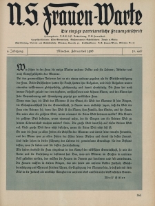 N.S. Frauen-Warte : Zeitschrift der N. S. Frauenschaft, 4.Jahrgang 1936, 2. Februar, H. 18