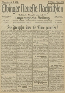 Elbinger Neueste Nachrichten, Nr. 15 Sonnabend 16 Januar 1915 67. Jahrgang