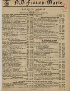 N.S. Frauen-Warte : Zeitschrift der N. S. Frauenschaft (Inhaltsverzeichnis, 5. Jg. 1936/37)