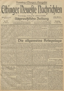 Elbinger Neueste Nachrichten, Nr. 16 Sonntag 17 Januar 1915 67. Jahrgang