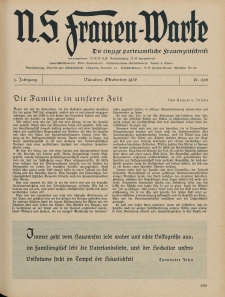 N.S. Frauen-Warte : Zeitschrift der N. S. Frauenschaft, 5.Jahrgang, 3. Oktober 1936, H. 10