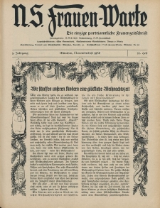 N.S. Frauen-Warte : Zeitschrift der N. S. Frauenschaft, 5.Jahrgang, 2. November 1936, H. 12