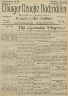 Elbinger Neueste Nachrichten, Nr. 18 Dienstag 19 Januar 1915 67. Jahrgang
