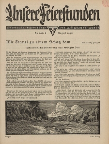 N.S. Frauen-Warte : Zeitschrift der N. S. Frauenschaft (Unsere Feierstunden : Heft 5)