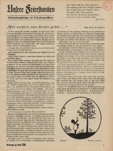 N.S. Frauen-Warte : Zeitschrift der N. S. Frauenschaft (Unsere Feierstunden : Beilage zu Heft 24)