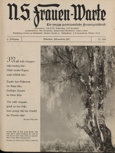N.S. Frauen-Warte : Zeitschrift der N. S. Frauenschaft, 5.Jahrgang, 1. Februar 1937, H. 17