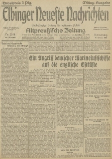 Elbinger Neueste Nachrichten, Nr. 20 Donnerstag 21 Januar 1915 67. Jahrgang