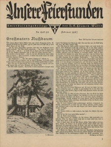 N.S. Frauen-Warte : Zeitschrift der N. S. Frauenschaft (Unsere Feierstunden : Heft 18)