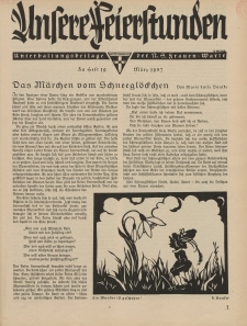 N.S. Frauen-Warte : Zeitschrift der N. S. Frauenschaft (Unsere Feierstunden : Heft 19)
