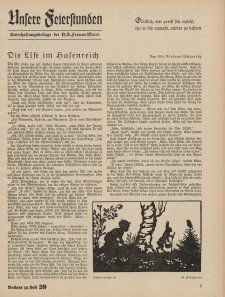N.S. Frauen-Warte : Zeitschrift der N. S. Frauenschaft (Unsere Feierstunden : Beilage zu Heft 20)