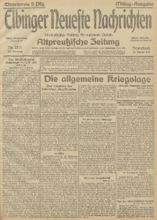 Elbinger Neueste Nachrichten, Nr. 22 Sonnabend 23 Januar 1915 67. Jahrgang