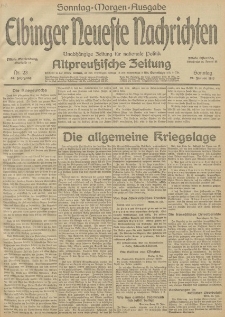 Elbinger Neueste Nachrichten, Nr. 23 Sonntag 24 Januar 1915 67. Jahrgang