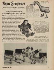 N.S. Frauen-Warte : Zeitschrift der N. S. Frauenschaft (Unsere Feierstunden- Beilage zu Heft 11)