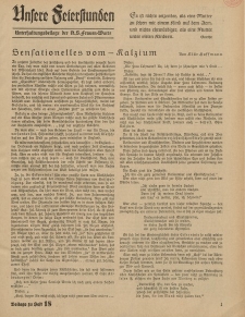 N.S. Frauen-Warte : Zeitschrift der N. S. Frauenschaft (Unsere Feierstunden- Beilage zu Heft 18)