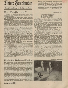 N.S. Frauen-Warte : Zeitschrift der N. S. Frauenschaft (Unsere Feierstunden- Beilage zu Heft 20)