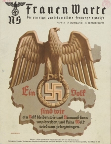 N.S. Frauen-Warte : Zeitschrift der N. S. Frauenschaft, 7.Jahrgang 1938, 2. Dezember, H. 13