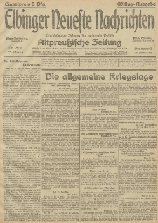 Elbinger Neueste Nachrichten, Nr. 29 Sonnabend 30 Januar 1915 67. Jahrgang