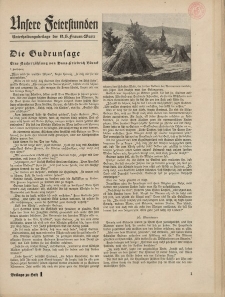 N.S. Frauen-Warte : Zeitschrift der N. S. Frauenschaft (Ansere Feierstunden : Beilage zu Heft 1)