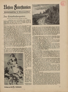 N.S. Frauen-Warte : Zeitschrift der N. S. Frauenschaft (Ansere Feierstunden : Beilage zu Heft 5)