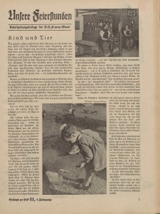 N.S. Frauen-Warte : Zeitschrift der N. S. Frauenschaft (Ansere Feierstunden : Beilage zu Heft 11)