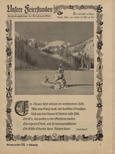 N.S. Frauen-Warte : Zeitschrift der N. S. Frauenschaft (Ansere Feierstunden : Beilage zu Heft 12)