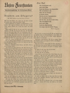 N.S. Frauen-Warte : Zeitschrift der N. S. Frauenschaft (Ansere Feierstunden : Beilage zu Heft 18)