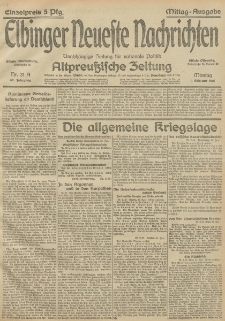 Elbinger Neueste Nachrichten, Nr. 31 Montag 01 Februar 1915 67. Jahrgang