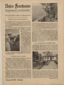 N.S. Frauen-Warte : Zeitschrift der N. S. Frauenschaft (Ansere Feierstunden : Beilage zu Heft 21)