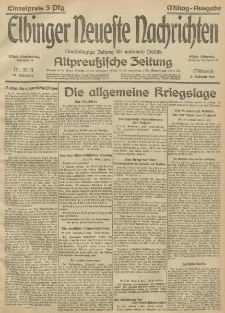 Elbinger Neueste Nachrichten, Nr. 33 Mittwoch 03 Februar 1915 67. Jahrgang
