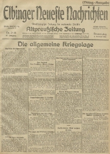 Elbinger Neueste Nachrichten, Nr. 34 Donnerstag 04 Februar 1915 67. Jahrgang