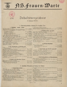 N.S. Frauen-Warte : Zeitschrift der N. S. Frauenschaft (Inhaltsverzeichnis, 9. Jg. 1940/41)